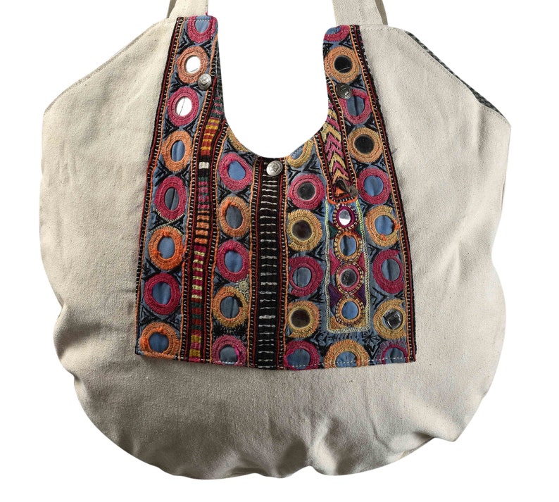 Handmade Canvas Bag shops with Traditional Embroidery Patchwork Ethnic Bags for Women Made In India