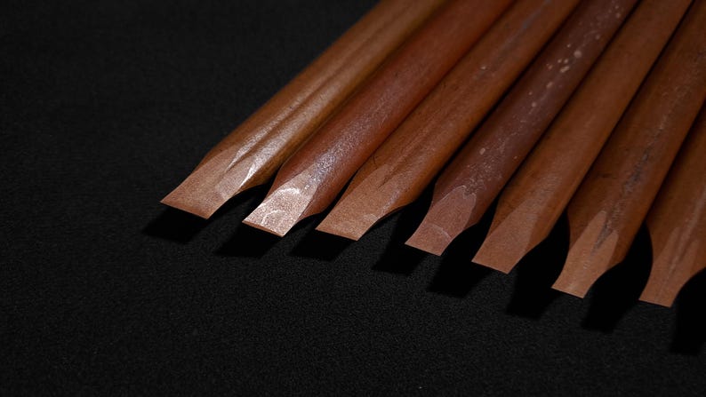 Traditional bamboo qalam pens used for Islamic art, Arabic lettering, and Quranic calligraphy.