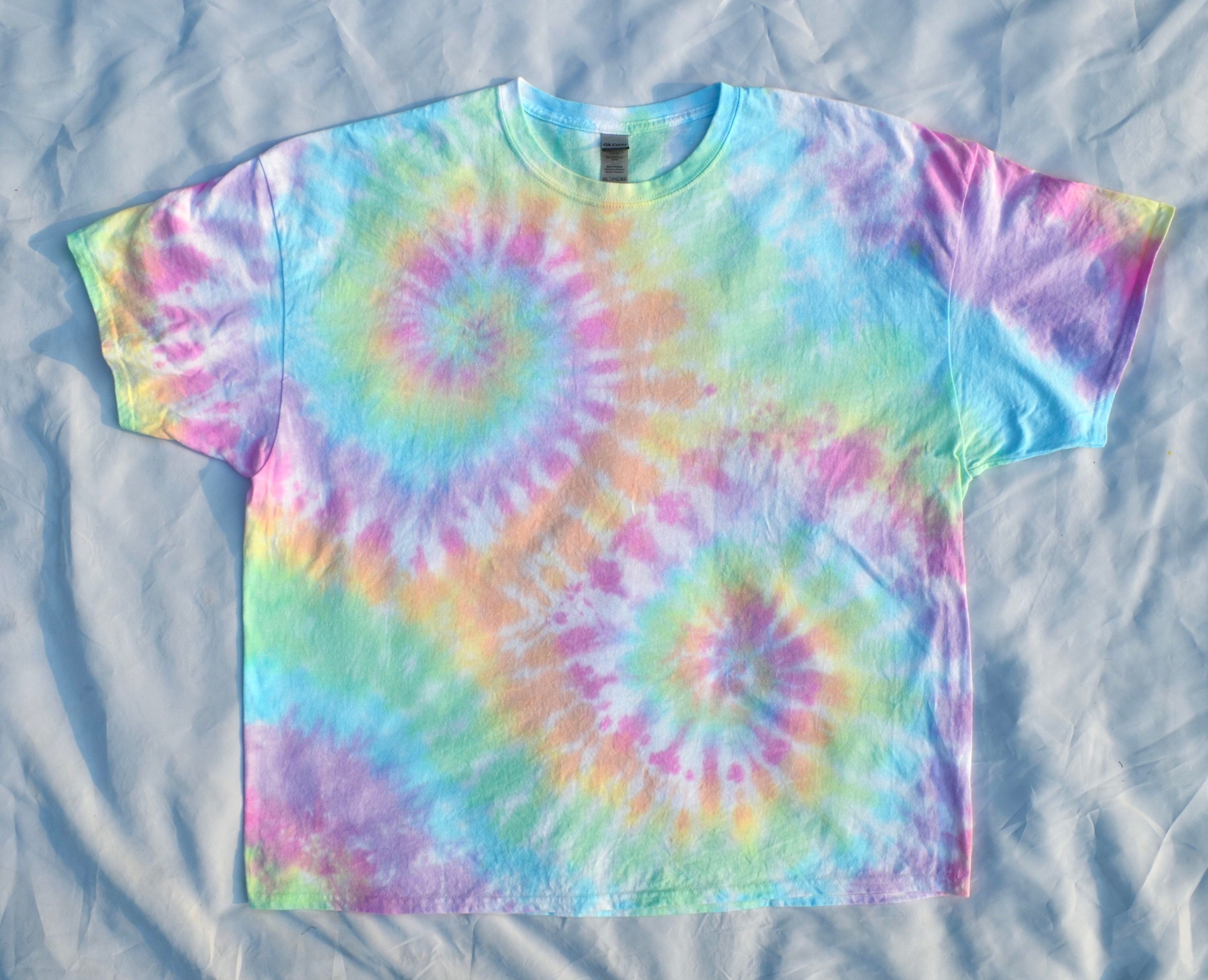 pastel rainbow tie dye shirt
