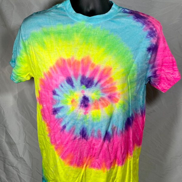 RTS | M,L Neon Tie Dye T-Shirt | Unisex Tie Dye T-Shirt