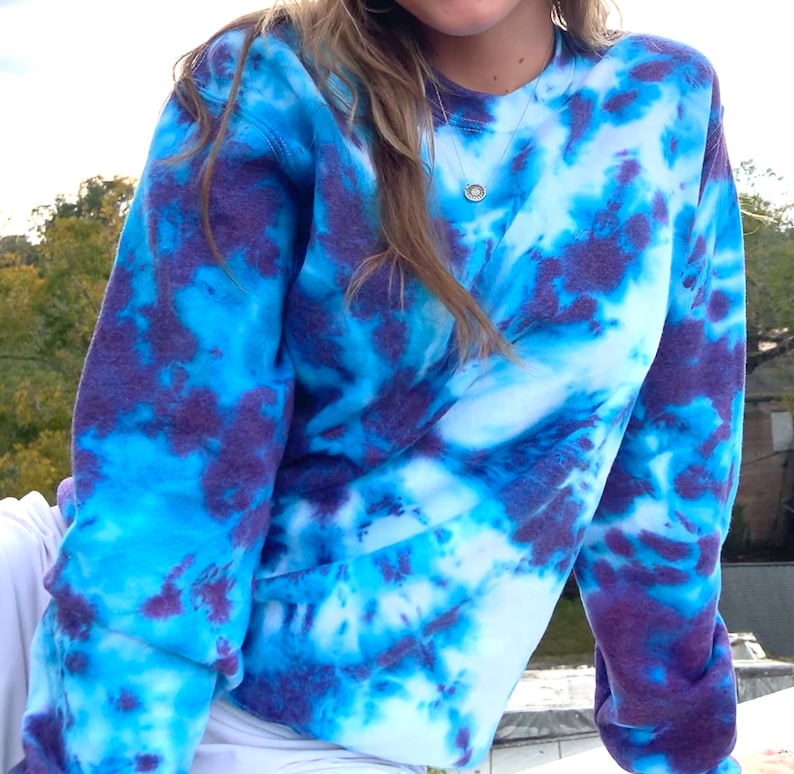 CUSTOM TieDye Crewneck Sweatshirt / Womens Tie Dye Etsy