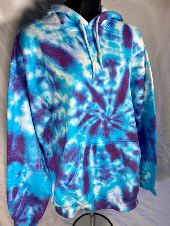  Tie Dyed Shop Royal Blue Spiral Pullover Tie Dye Hoodie  Sweatshirt Men Women Teens : Clothing, Shoes & Jewelry