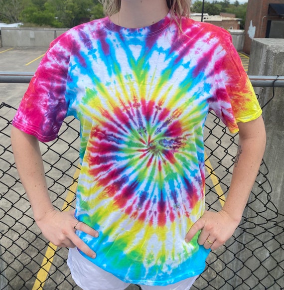 fremtid vil beslutte løfte op RTS LARGE 80s Vintage Rainbow Tie Dye Tshirt Vintage - Etsy