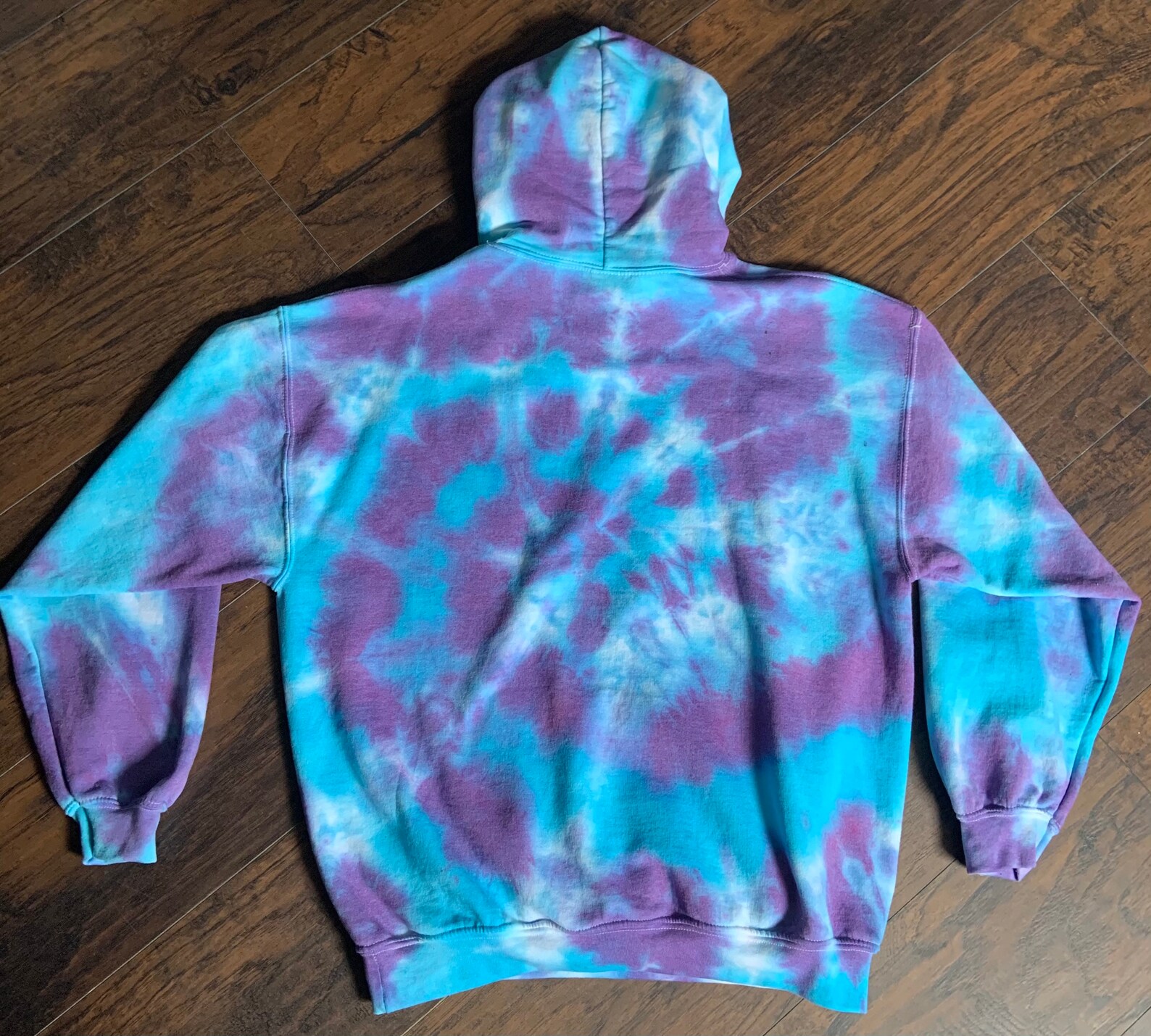 pink purple blue tie dye hoodie