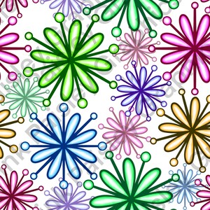Neon Spring Floral - Abstract - Seamless Design