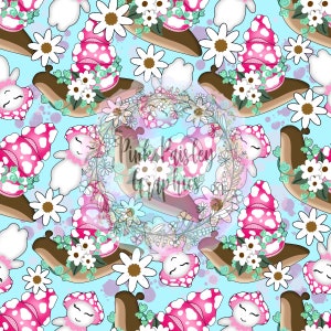 Mushroom Sprite - Snail - Mushrooms - Floral - Spring - Cottage Core - Seamless Design