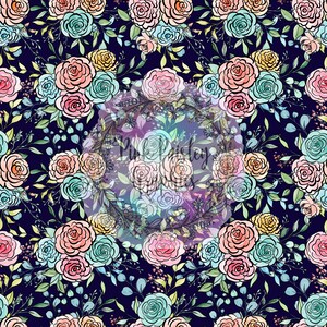 Doodle Floral - Watercolor - Seamless Design