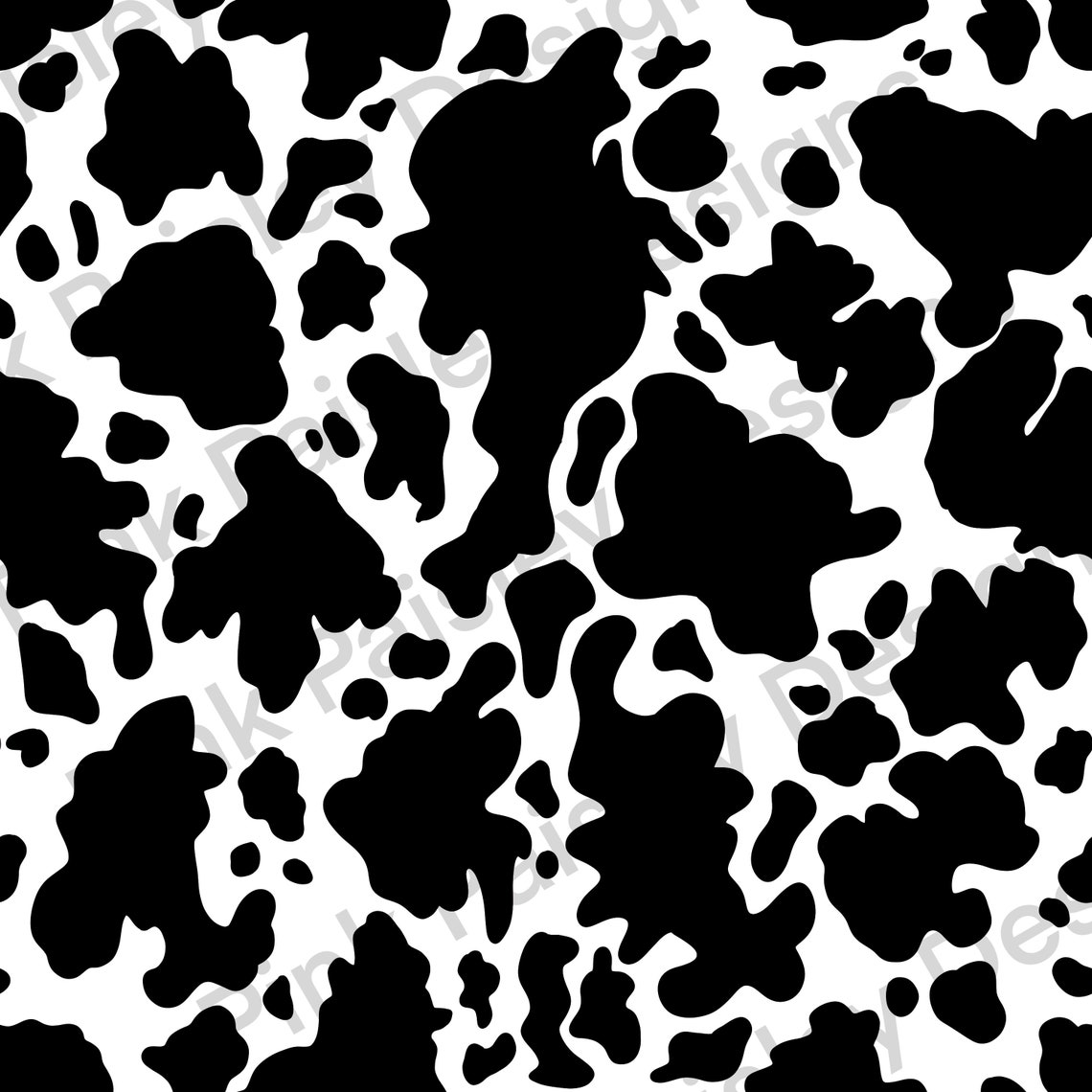 Cow Print Seamless Designs 4 Pack Digital Files Etsy
