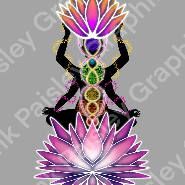 Zen Chakras - PNG - Clip Art - Hand Drawn - Transparent Background