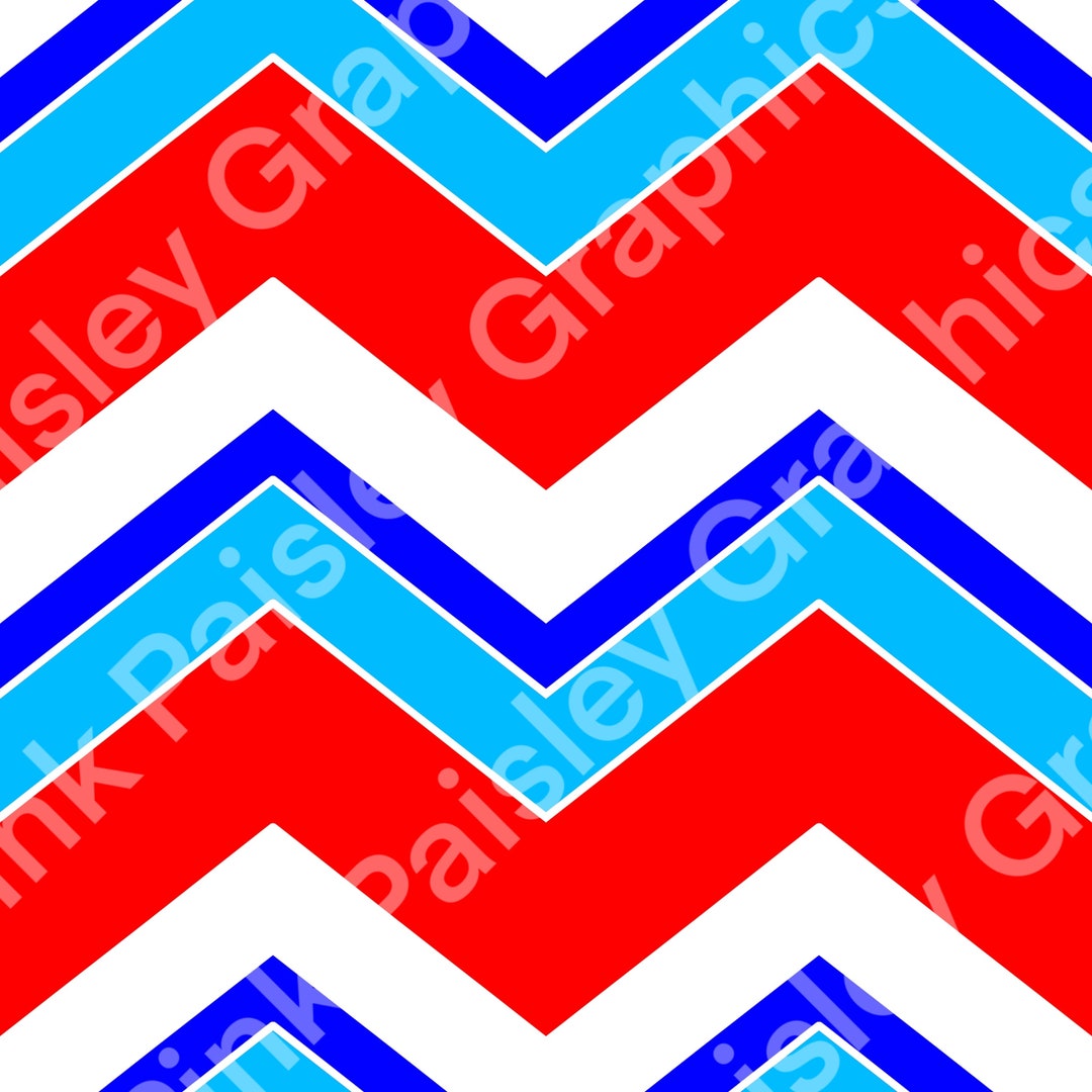 Red White & Blue Chevron Seamless Design Etsy