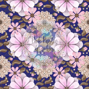 Watercolor Floral - Flowers - Pink - Seamless Design