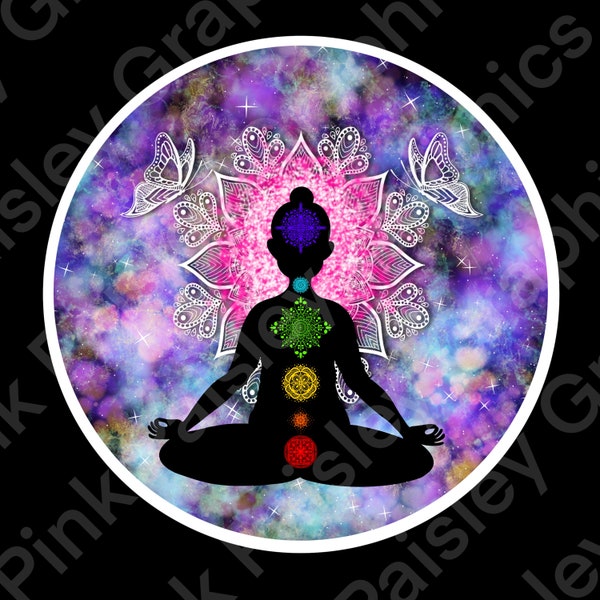 Zen Chakras PNG - Clip Art - Sticker Design - High Res - Transparent Background