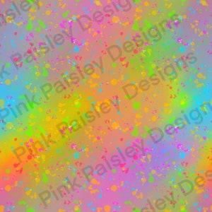 Color Splatter Seamless Design - Digital File