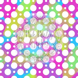 Painted Polka Dots - Colorful -  Seamless Design