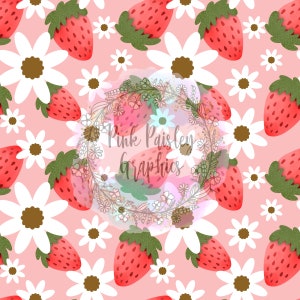 Strawberry Floral - Spring - Summer - Seamless Design