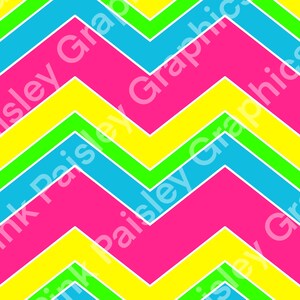 Neon Chevron - Seamless Design