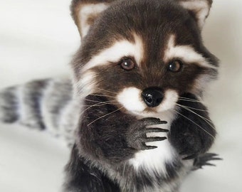 Realistic raccoon stuffed animal sales