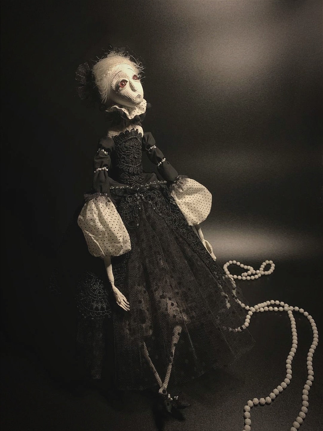 Gothic Doll, Crochet Art Doll, Girl Doll, Amigurumi Doll, Goth Rag Doll ...