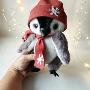Penguin plushie toy,teddy penguin, custom plush, stuffed animals, ooak animals, penguin art doll, cute plushie