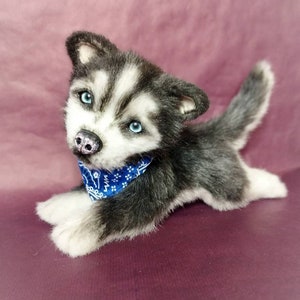 Husky plush puppy, plush dog,realistic puppy, stuffed animals, dog plush, custom plush, ooak plush, plushie, pet plush