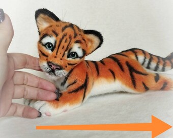 White Tiger, realistic tiger, tiger cub, wild cat, tiger plush, custom  tiger plush, tiger replica, realistic animals, cute plushie