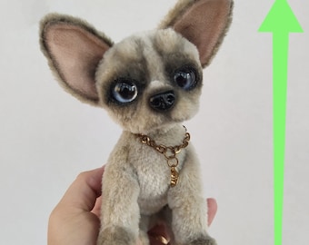 Chihuahua plush puppy, realistic puppy, plush dog, stuffed animals, custom dog plush , ooak animals, dog replica,custom plush, pet plush