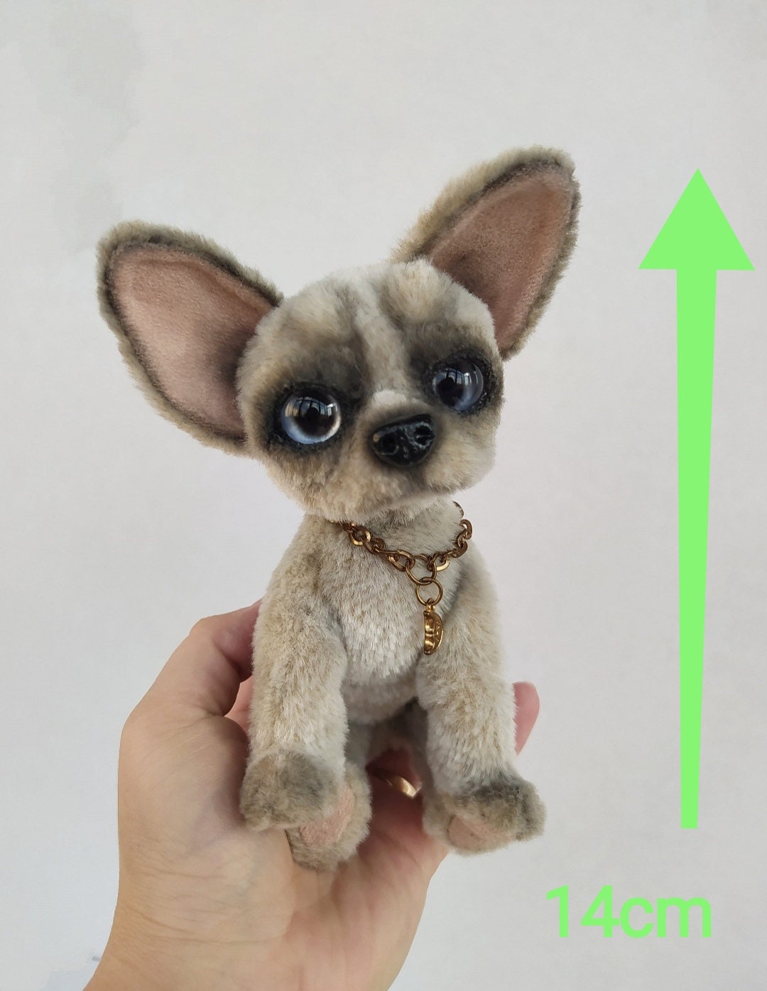 Chihuahua toy. Handmade collectible realistic dog toy.