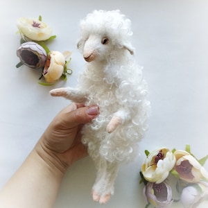 White sheep, cute plushie, sheep art doll, farm animal, stuffed toys, lamb doll, lamb plushie, sheep doll, animal doll,custom plush