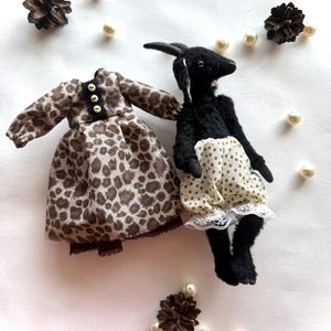 Black goat doll, teddy goat, goat art doll, plush goat, stuffed animals, ooak animals,animal doll,goat figurine,custom plush