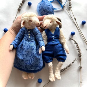 Plush sheep art doll, ram, teddy sheep, plush sheep, stuffed animals, ooak animals, animal doll, custom plush