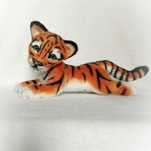 Plush tiger, realistic tiger, tiger cub, animal portrait, wild cat, tiger stuffed plush toy, animal replica, custom tiger plush, ooak animal