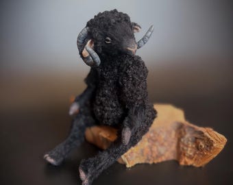 Vintage Bisque Doll and Toy Black Sheep - Etsy