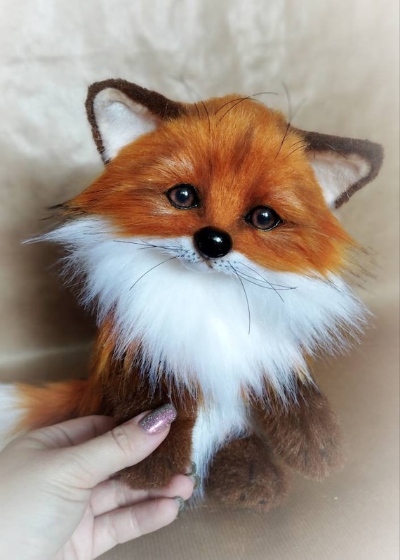 Realistic Fox Toy, Red Fox,plush Toy Fox, Stuff Handmade Toy