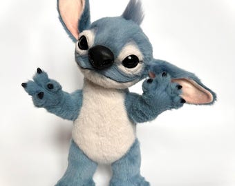 Muñeco realista de Stitch, figura de Stitch, muñeco de Stitch, muñeco de Stitch hecho a mano, muñeco de peluche de Lilo, peluche de Lilo