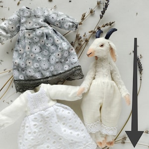 White goat, teddy goat, goat art doll, plush goat, stuffed animals, realistic goat,goat doll, animal doll