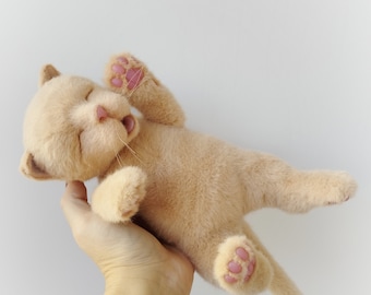 Gatito de peluche realista recién nacido, gato de peluche, réplica de gato, juguete de peluche de gatito, peluche personalizado, peluche de mascota