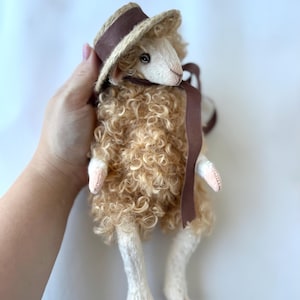 Sheep doll, sheep art doll, teddy sheep, animal doll, farm animals, sheep plush doll, custom plush, cute plushie, sheep stuffed animal