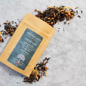Orange Spice Black Tea, Loose Leaf, Orange Spice Gardens, Organic Handcrafted Tea Blend