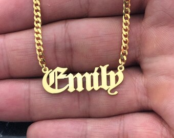Custom Name Necklace Silver - Etsy