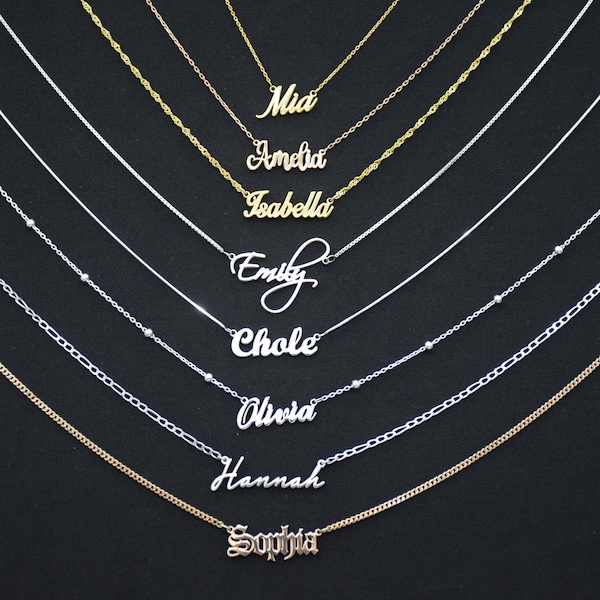 Solid Silver Personalized Name Necklace Personalized Gifts, Custom Name Soulmate Necklace Tiny name necklace sterling gift for her and mom