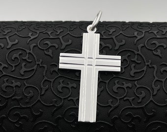 Sterling Silver Cross Necklace: Dainty Unisex Christian Pendant