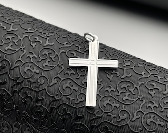 Sterling Silver Cross Necklace: Dainty Christian Pendant