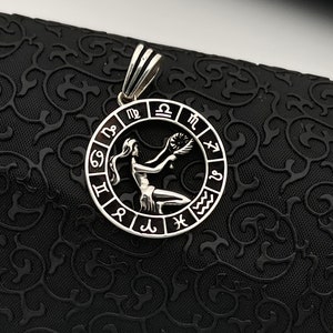 925 Sterling Silver Virgo Women Necklace, Virgo Charm Necklace, Astrological Pendant, Virgo Birthday Gift, Virgo Zodiac Sign Jewelry