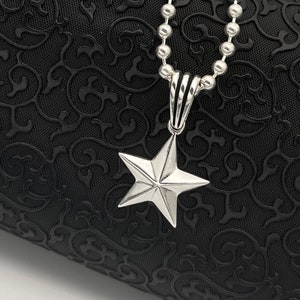 Sterling Silver Star Necklace, Womens Pendant Necklace, Silver Necklace for Women, Star Birthday Necklace, Star Jewelry, Necklace Gift Men