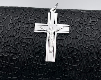 Sterling Silver Cross Necklace: Dainty Christian Pendant