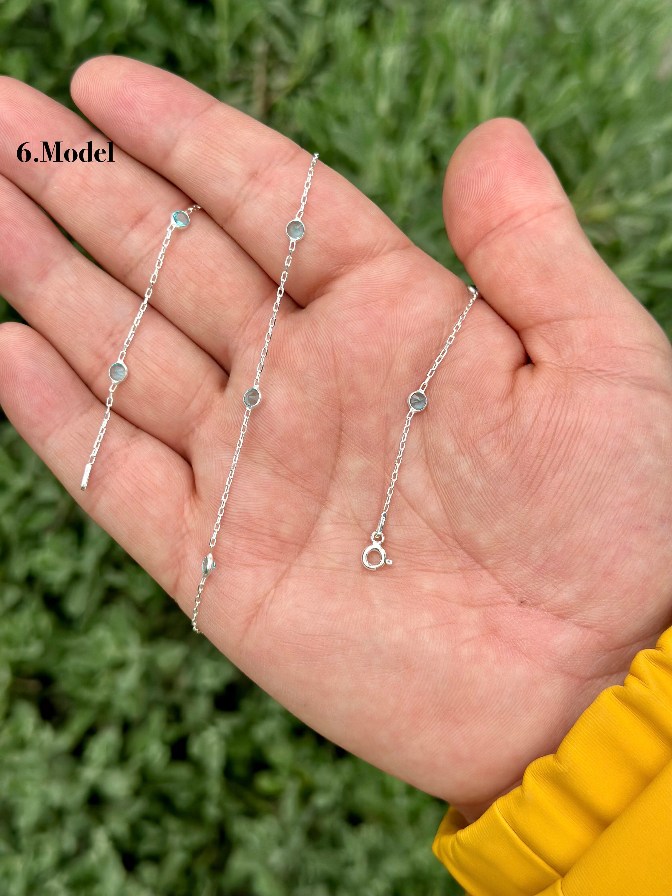 【STONEHENgE】GYEOL〜Silver Material Necklace SA25A22P 925 Sterling Silver Gemstone Necklace, Stone Necklace