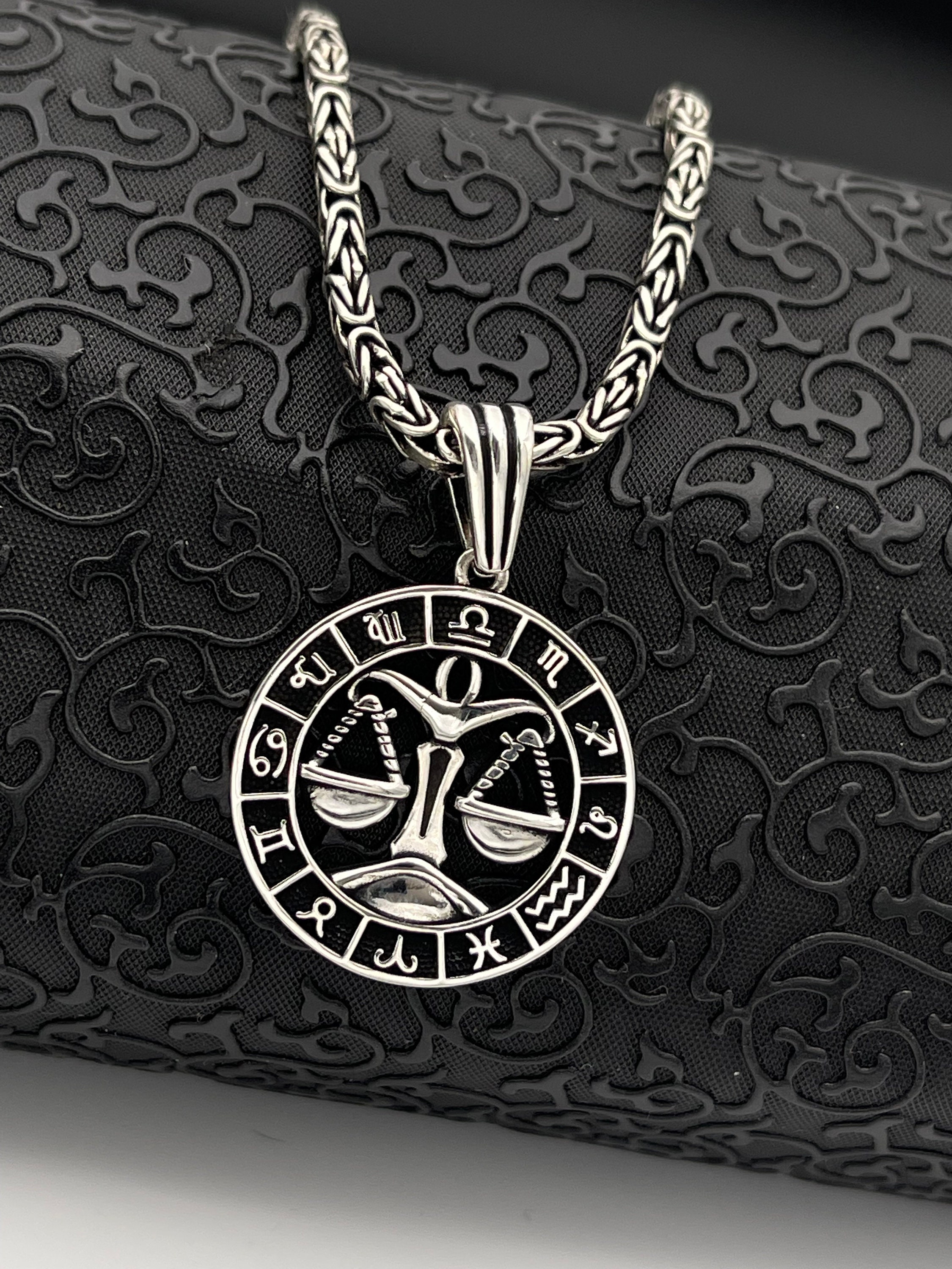 Men's libra necklace discount