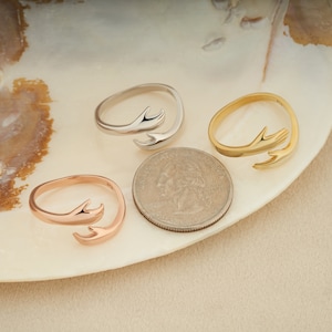 Sterling Silver Hug Ring- Silver Love Hugging Hand Stackable Ring, Love Hug Ring, Couple Ring, Lover Ring, Adjustable Love Hug Ring