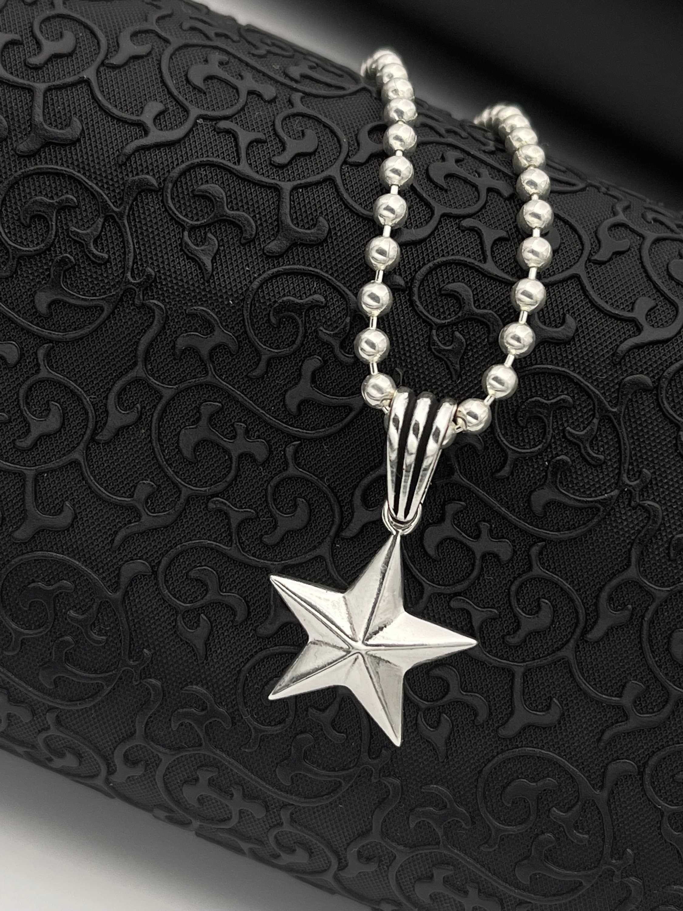 Sterling Silver Star Necklace, Womens Pendant Necklace, Silver Necklace for Women, Star Birthday Necklace, Star Jewelry, Necklace Gift Men