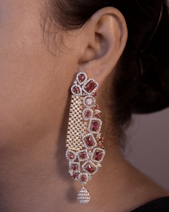 NEW ARRIVAL American Diamond Statement Earrings Statement